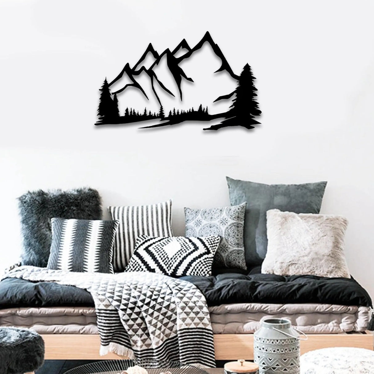 Mountain Metal Wall Art – Modern Steel Wall Décor