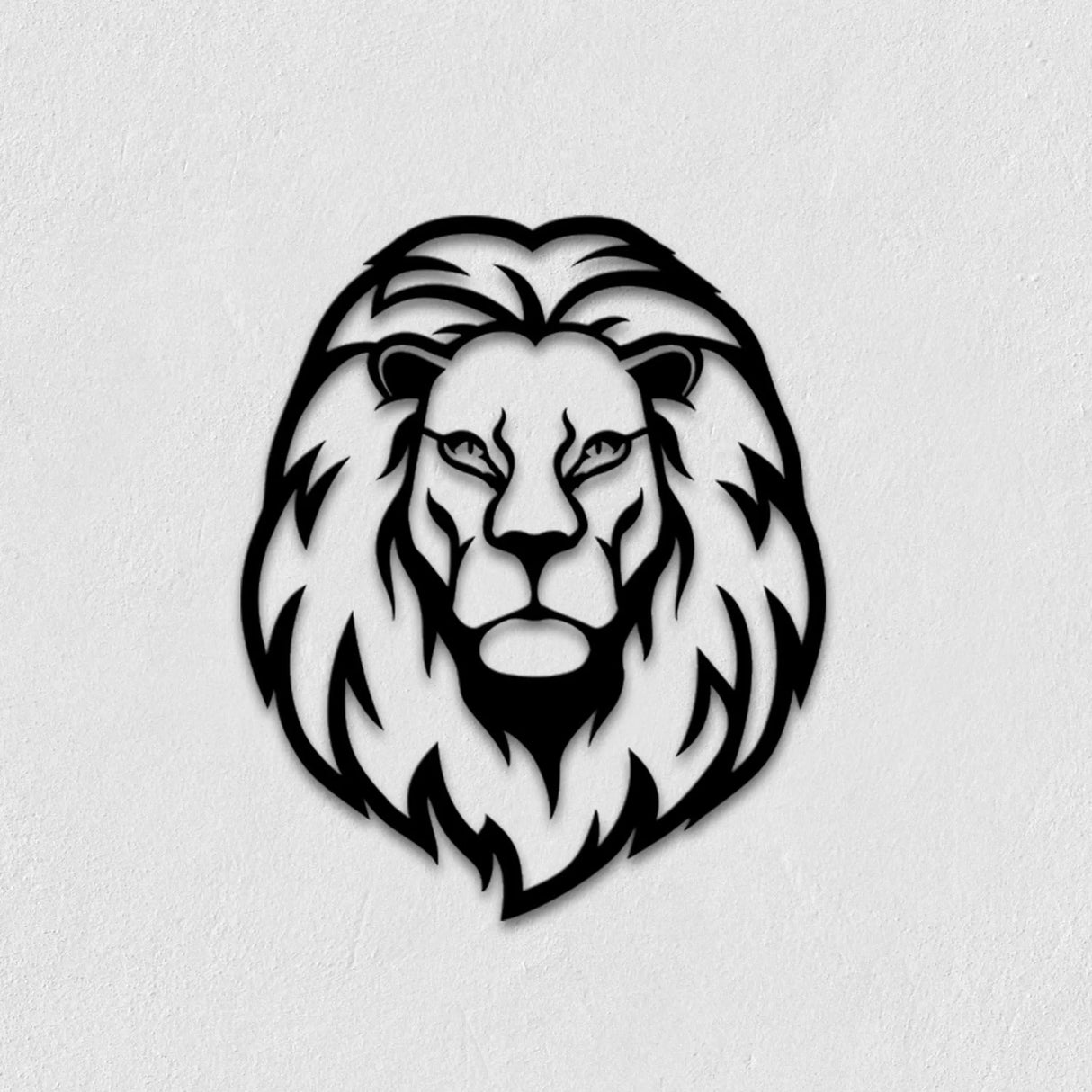 Lion Metal Wall Art – Modern Black Steel Wall Décor