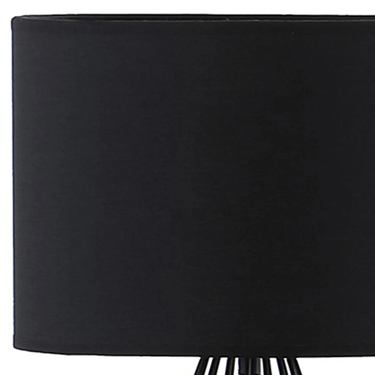 18 Asymmetric Black Cage Metal Table Lamp