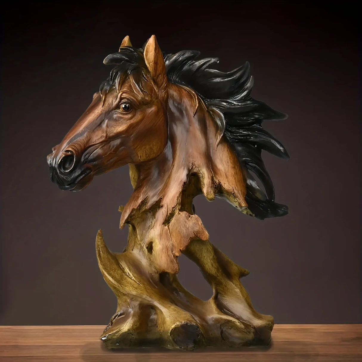 Polyresin Horse Tabletop Sculpture
