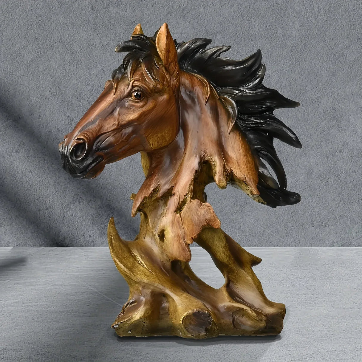 Polyresin Horse Tabletop Sculpture