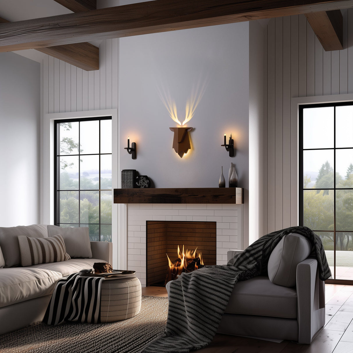 Elk Wall Lamp, Creative Projection Lamp-4