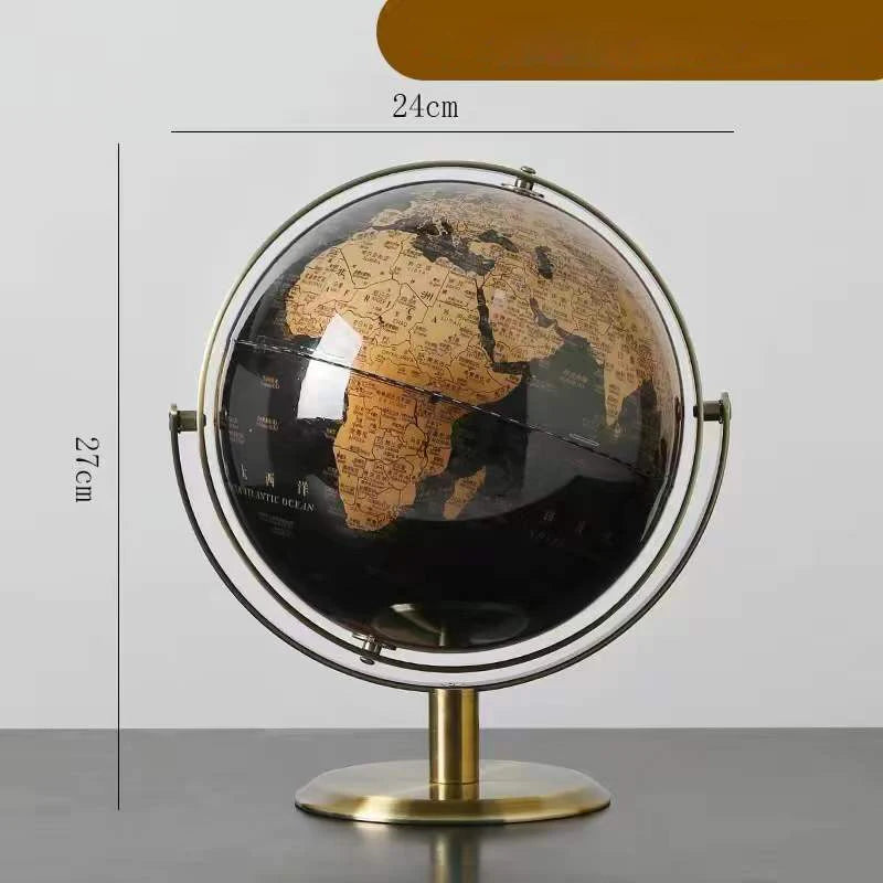 Luxury Metal World Globe – Decorative Ornament or Gift for Office or Home