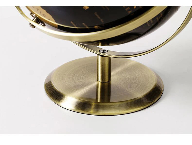 Luxury Metal World Globe – Decorative Ornament or Gift for Office or Home