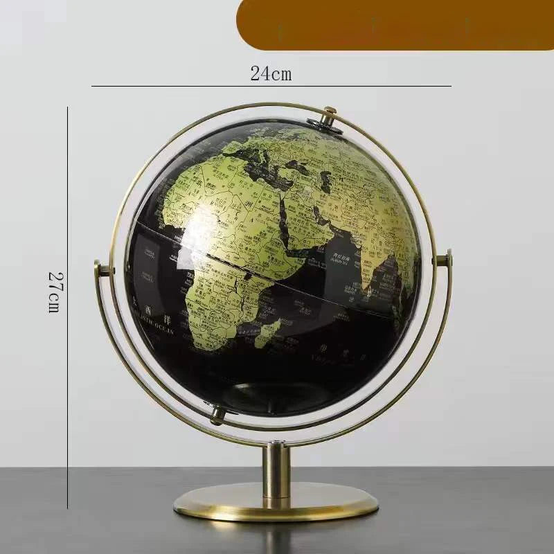 Luxury Metal World Globe – Decorative Ornament or Gift for Office or Home