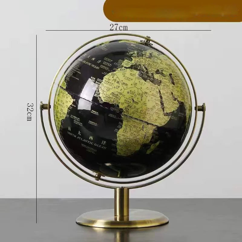 Luxury Metal World Globe – Decorative Ornament or Gift for Office or Home