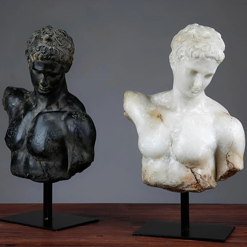 Retro Nordic Home Decor Sculpture – Unique Resin Statue