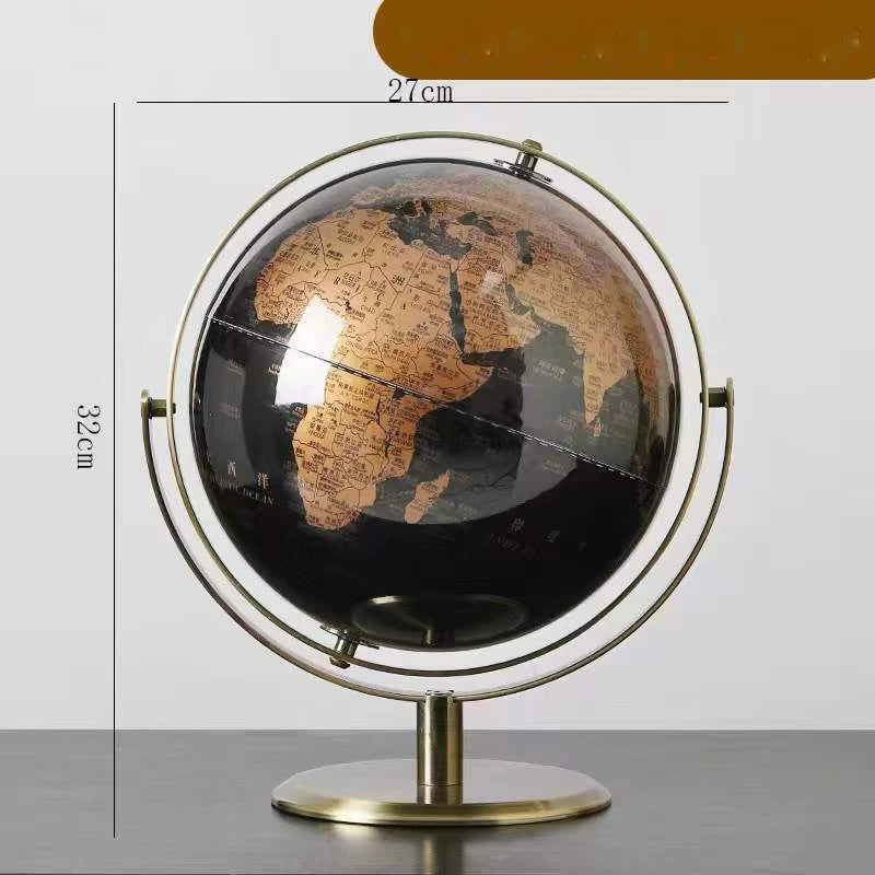 Luxury Metal World Globe – Decorative Ornament or Gift for Office or Home