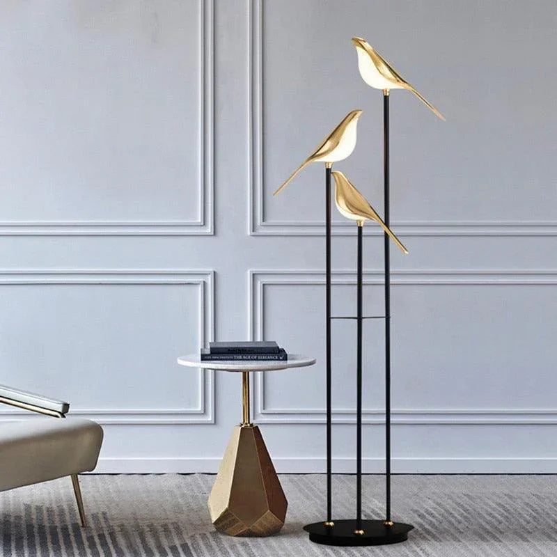 Amor Bird Floor Lamp – Elegant Nature-Inspired Sculptural Lighting for Modern Interiors
