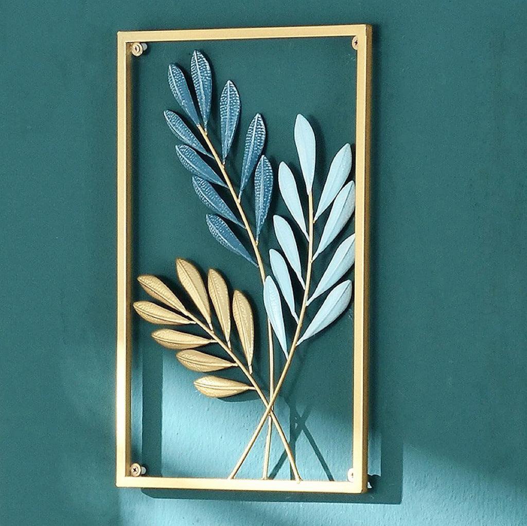Breeze Golden Leaf Metal Wall Art - BLISOME