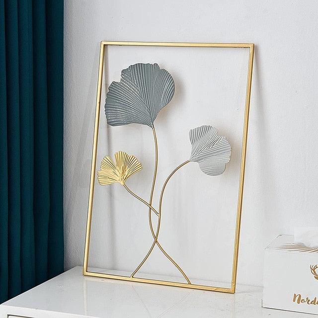 Breeze Golden Leaf Metal Wall Art - BLISOME