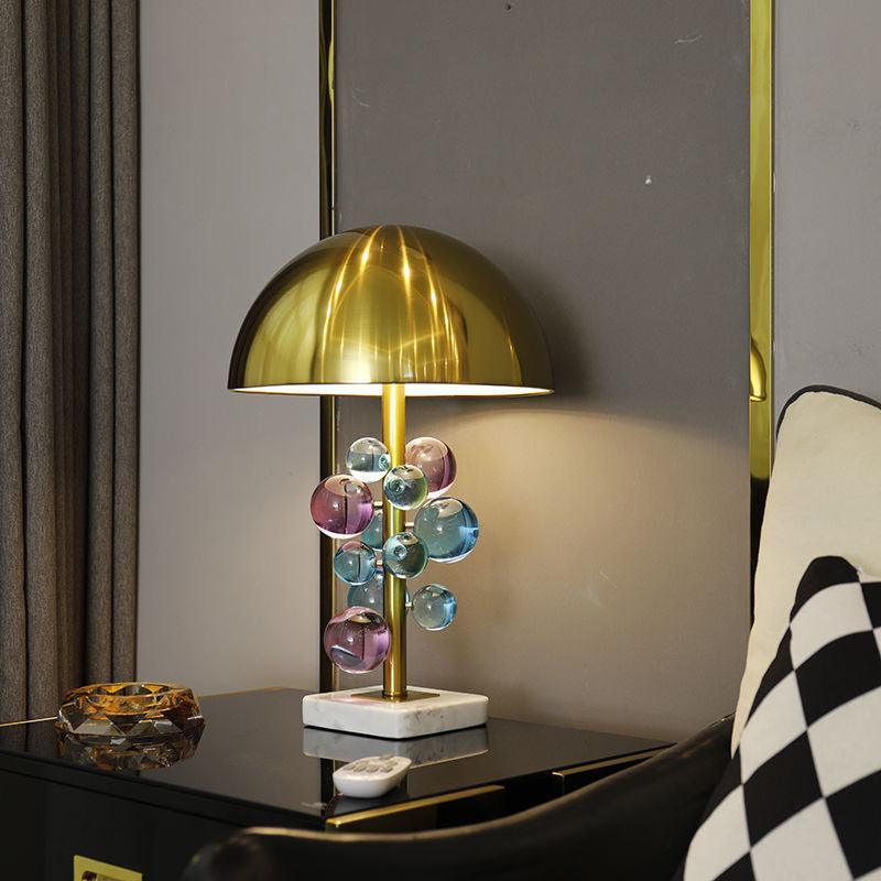 Esme Golden Crystal Mushroom Table Lamp - BLISOME