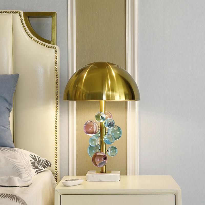 Esme Golden Crystal Mushroom Table Lamp - BLISOME