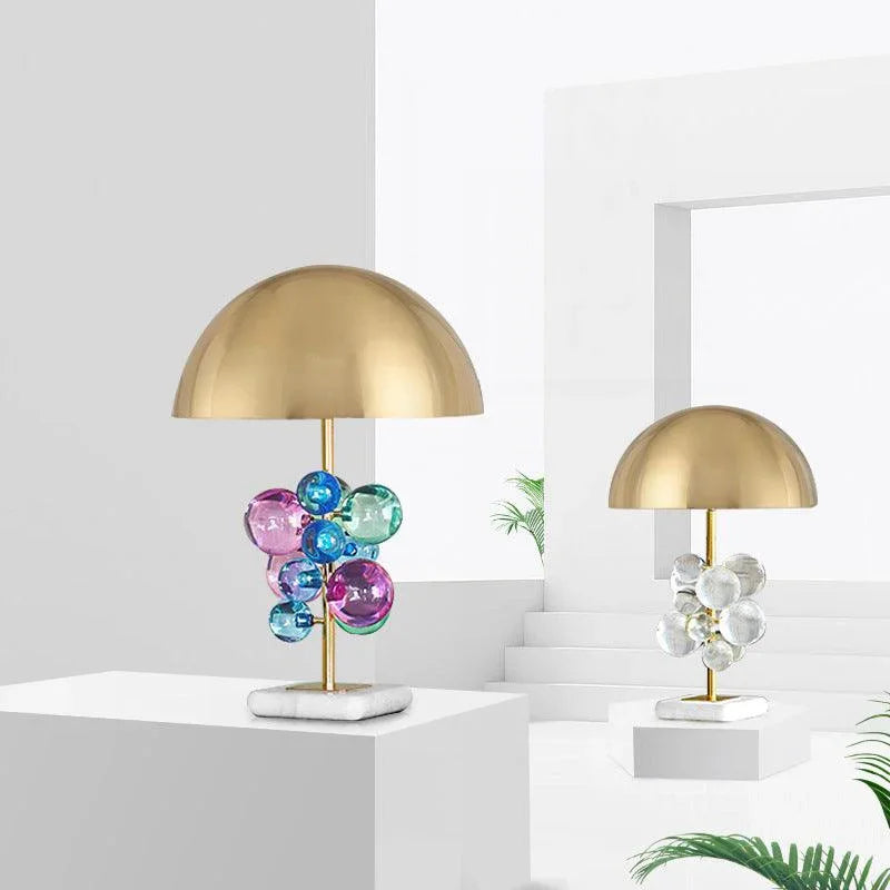 Esme Golden Crystal Mushroom Table Lamp - BLISOME