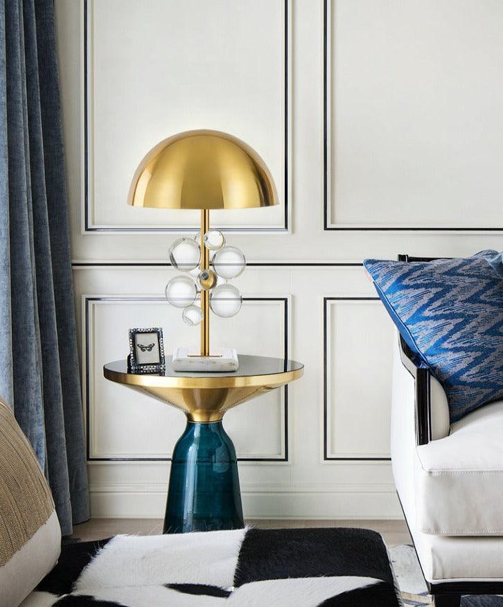 Esme Golden Crystal Mushroom Table Lamp - BLISOME