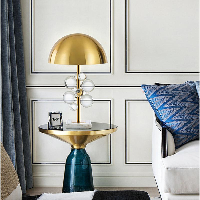 Esme Golden Crystal Mushroom Table Lamp - BLISOME