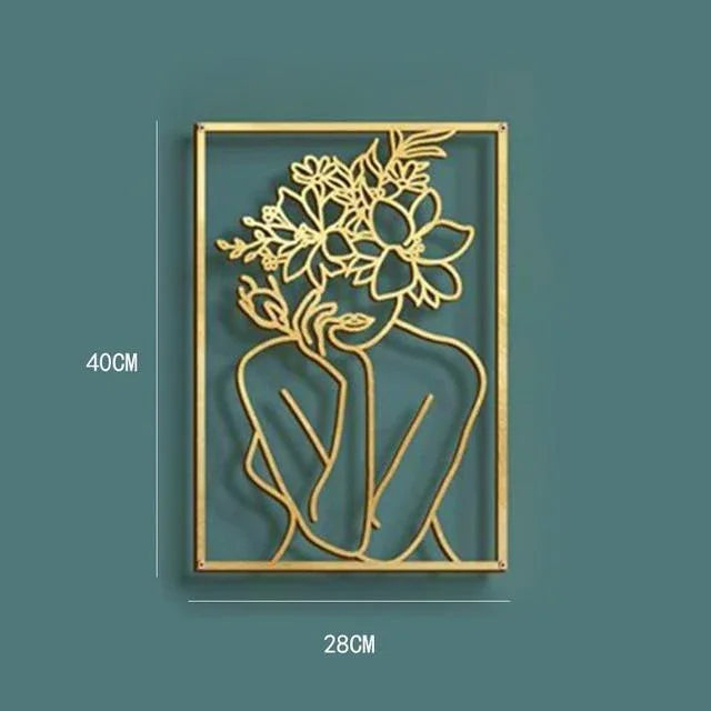 Femme Gold Metal Wall Art - BLISOME