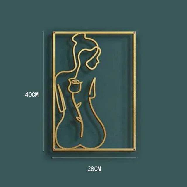 Femme Gold Metal Wall Art - BLISOME