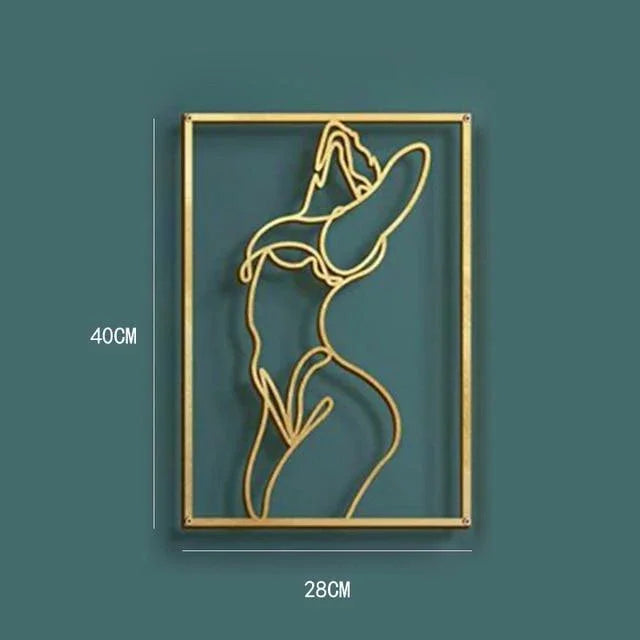 Femme Gold Metal Wall Art - BLISOME