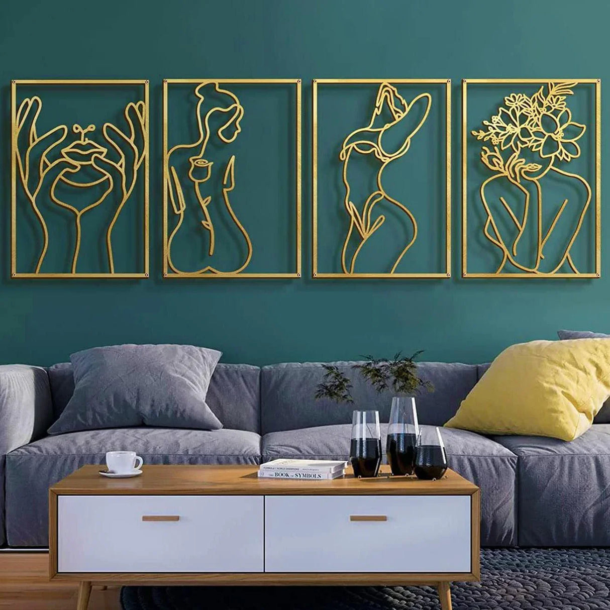 Femme Gold Metal Wall Art - BLISOME