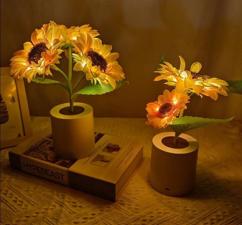 Garden Flower Rechargeable Table Lamp – Elegant Wireless Lighting