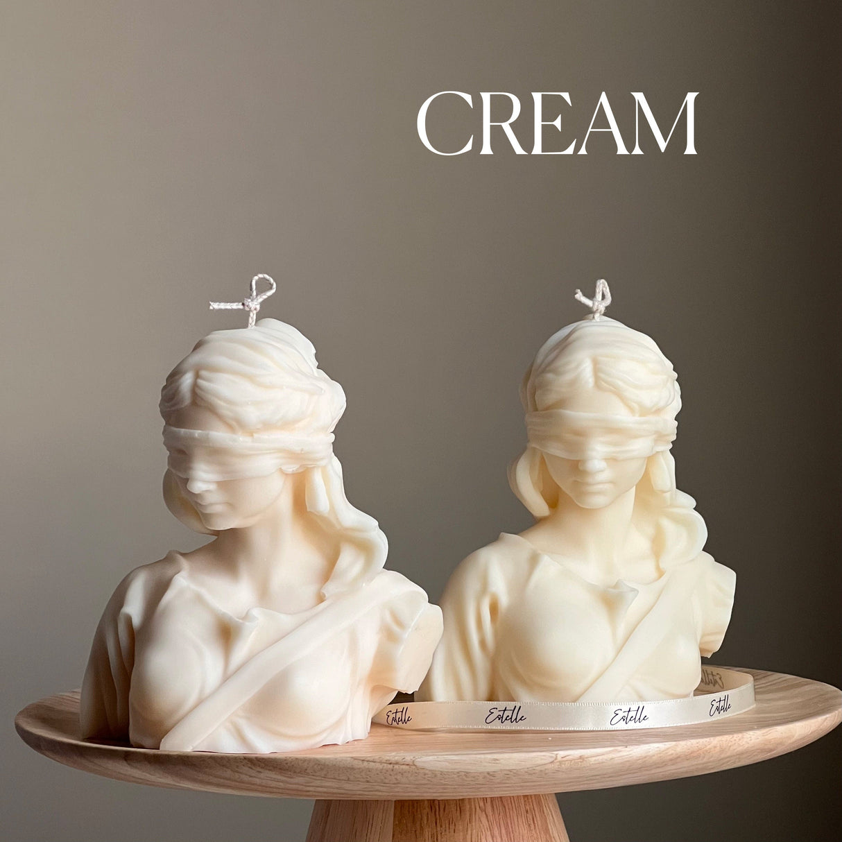 Blind Justice Soy Wax Candle: Woman Bust Statue Candle-4