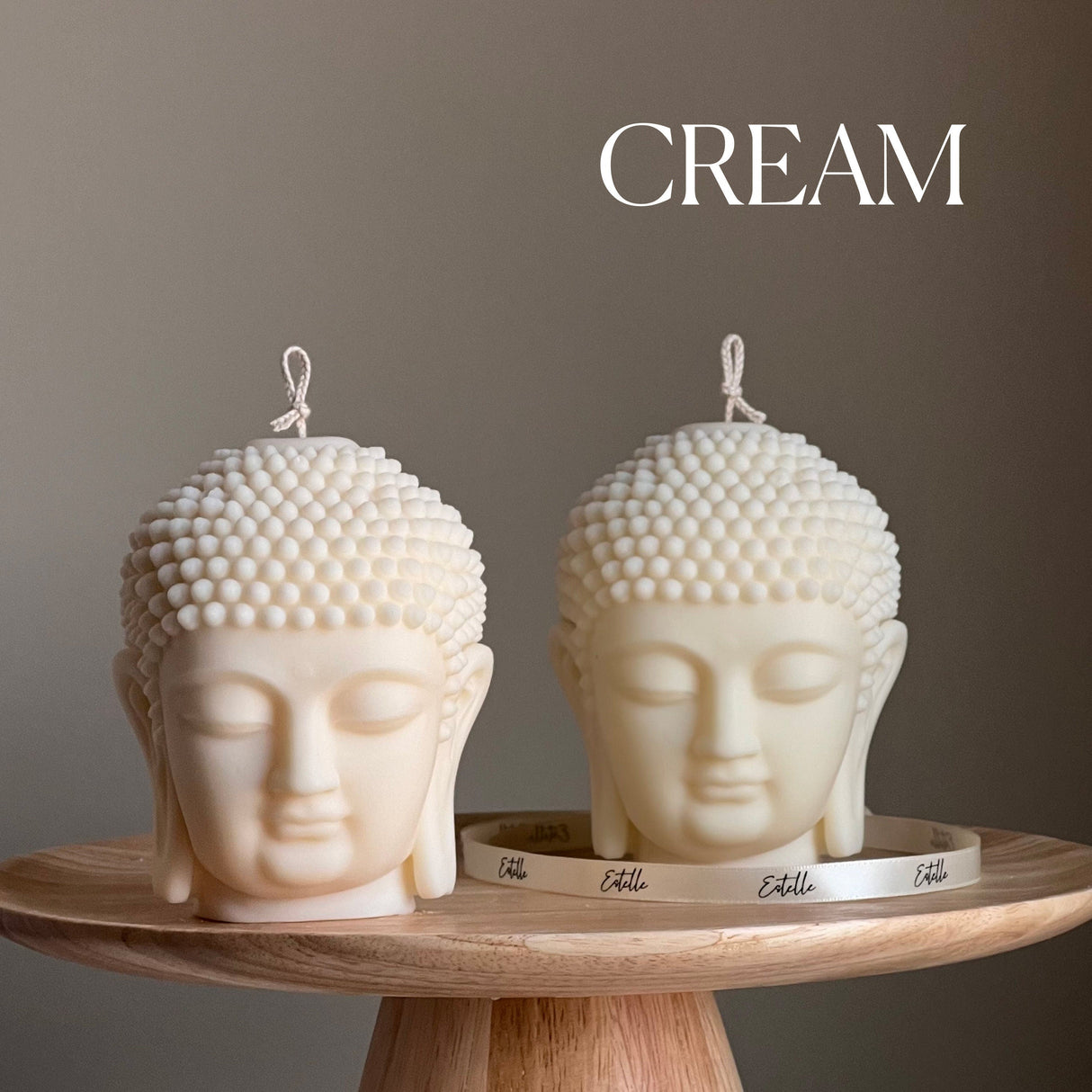 Buddha Bust Candle | Sculptural Soy Wax Statue-2