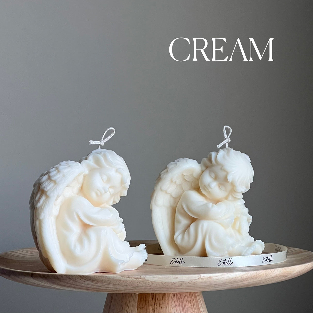 Cute Angel Sculptural Candle – Handmade Soy Wax Décor