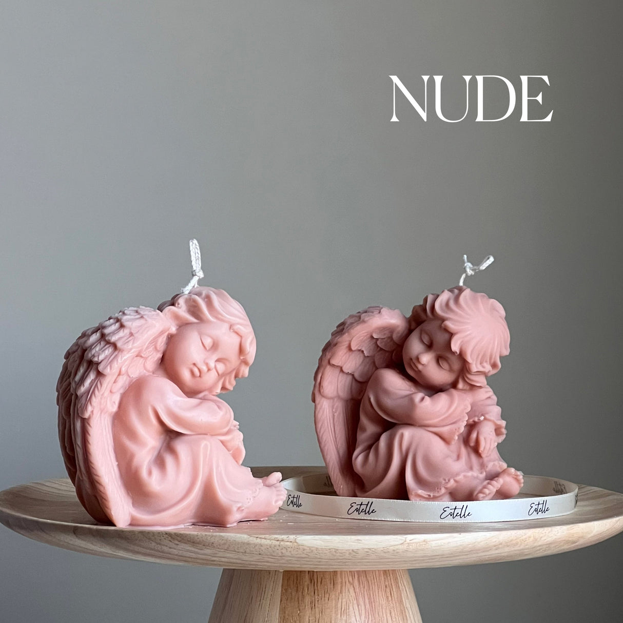 Cute Angel Sculptural Candle – Handmade Soy Wax Décor