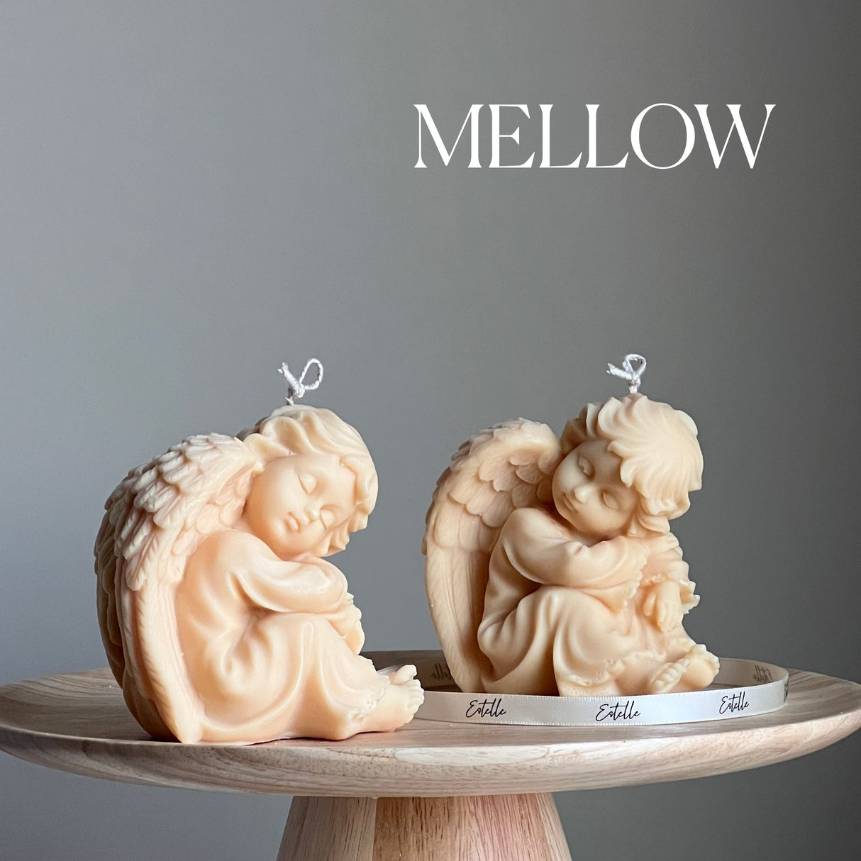 Cute Angel Sculptural Candle – Handmade Soy Wax Décor