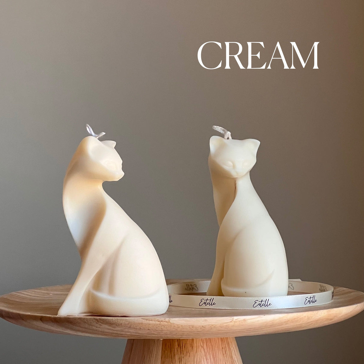 Handmade Soy Cat Candle | Unscented Decorative Pillar-3