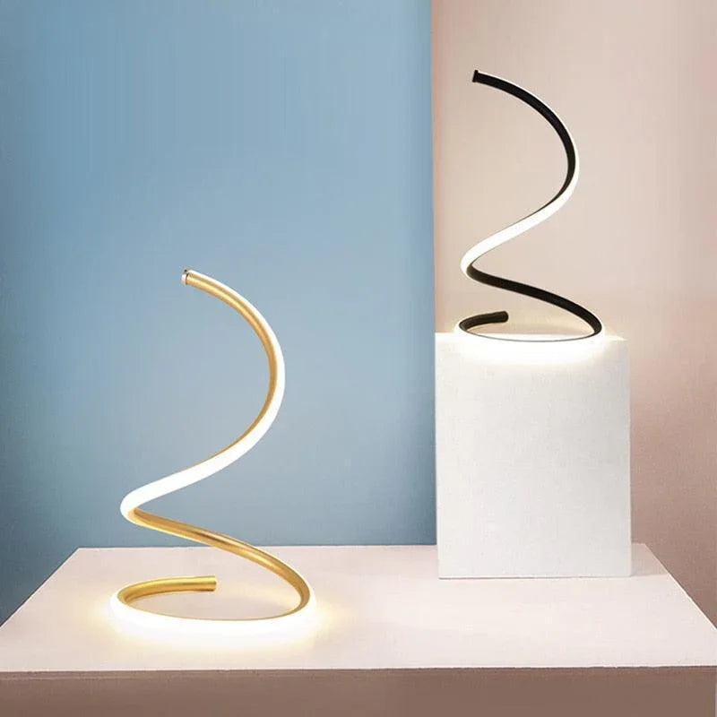 Kennith Twisted LED Table Lamp – Sculptural Lighting
