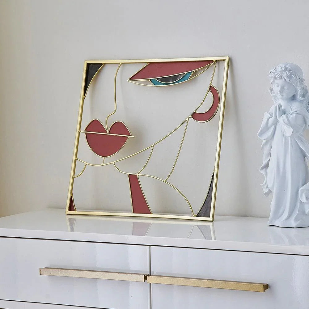 Lana Modern Woman Metal Wall Art - BLISOME