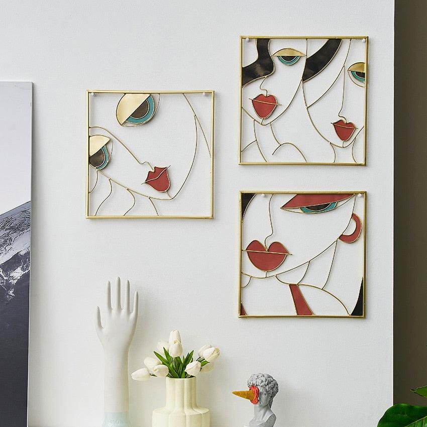 Lana Modern Woman Metal Wall Art - BLISOME