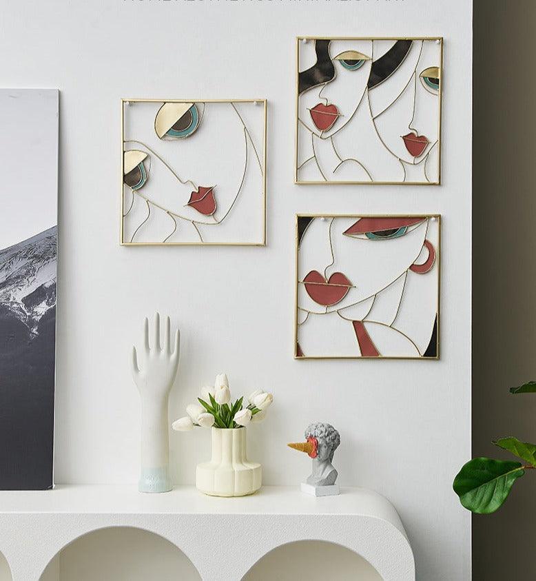 Lana Modern Woman Metal Wall Art - BLISOME