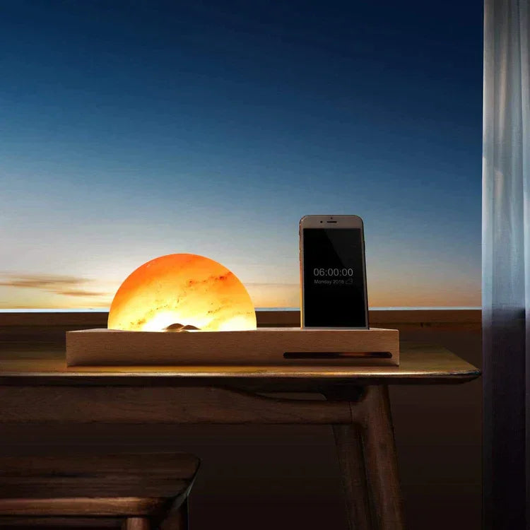 Mountain Rock Lamp Wireless Charger – Nature-Inspired Lighting