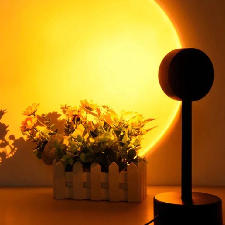Solie Sunset Projector Lamp – Dreamy Ambient Light for Relaxation or Aesthetic Vibes