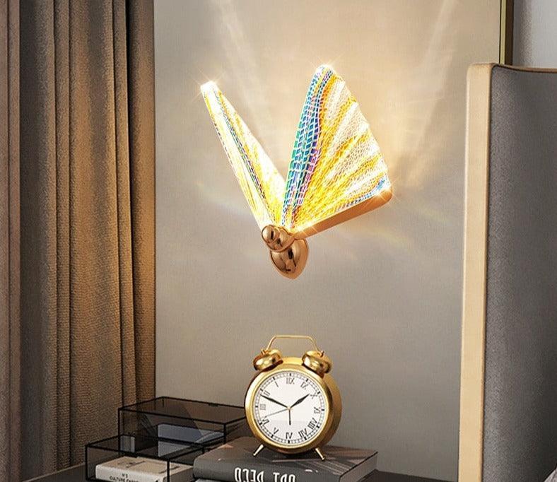 Bumble Butterfly Golden Wall Sconce - BLISOME