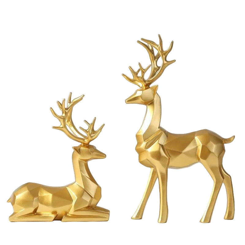 Vixen Reindeer Statue Shelf Decor Set – Elegant Holiday