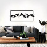 Birds Metal Wall Art – Modern Black Steel Wall Décor