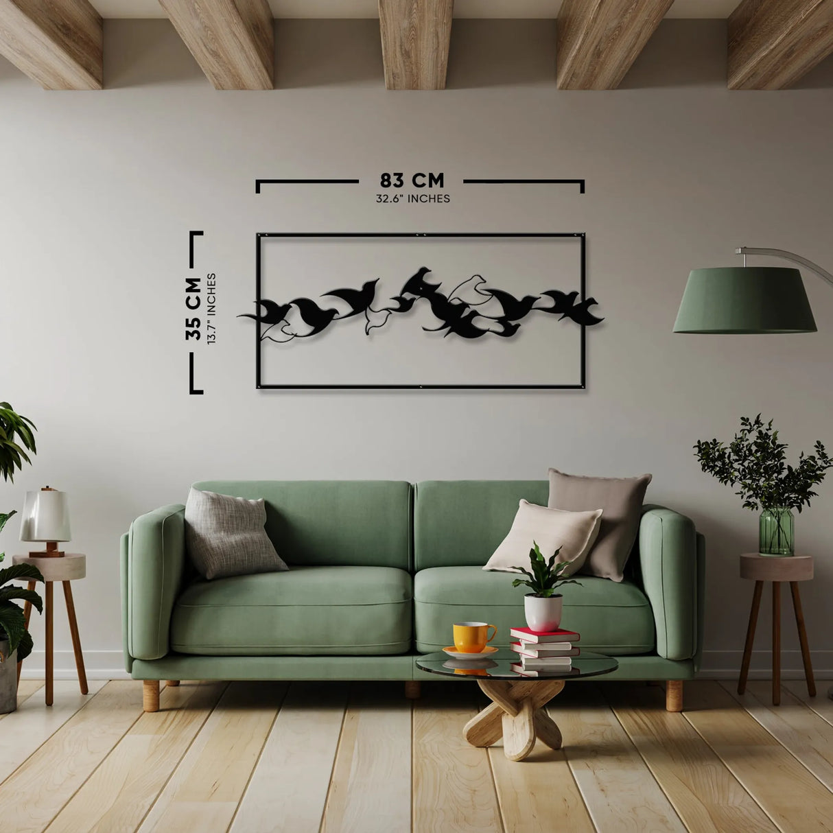 Birds Metal Wall Art – Modern Black Steel Wall Décor