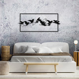 Birds Metal Wall Art – Modern Black Steel Wall Décor