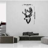 Deer Metal Wall Art – Modern Black Steel Wall Décor