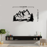 Mountain Metal Wall Art – Modern Steel Wall Décor