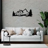 Mountain Metal Wall Art – Modern Steel Wall Décor