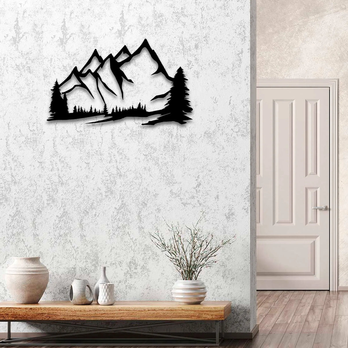 Mountain Metal Wall Art – Modern Steel Wall Décor