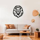 Lion Metal Wall Art – Modern Black Steel Wall Décor