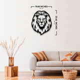 Lion Metal Wall Art – Modern Black Steel Wall Décor