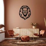 Lion Metal Wall Art – Modern Black Steel Wall Décor