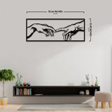 The Creation of Adam Metal Wall Art – Modern Black Steel Wall Décor